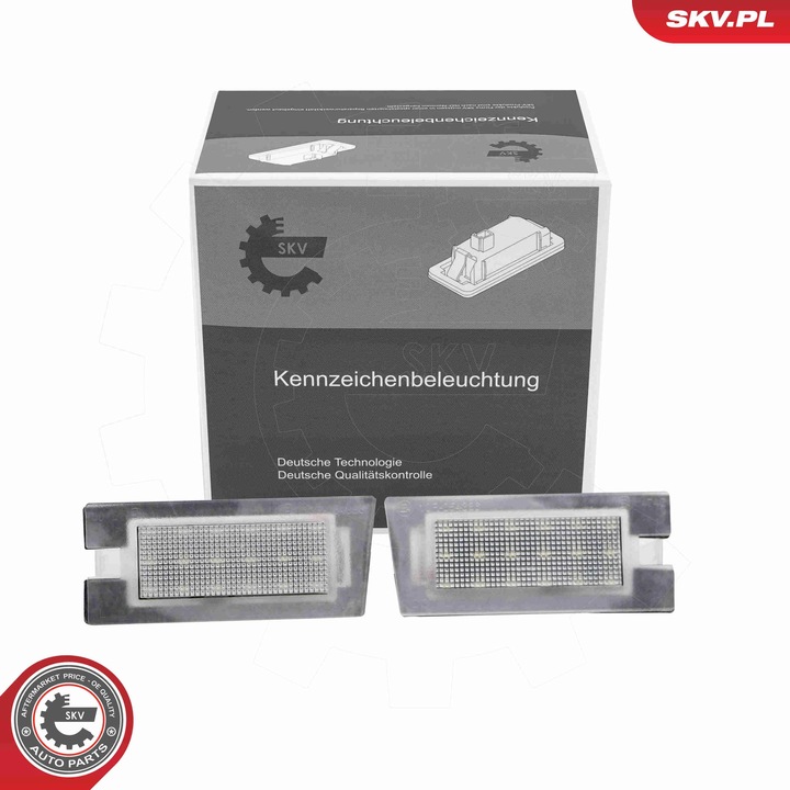 Lampa LED pentru numar de inmatriculare SKV, compatibila cu JEEP Cherokee, cod OE: 68223865AB, set complet