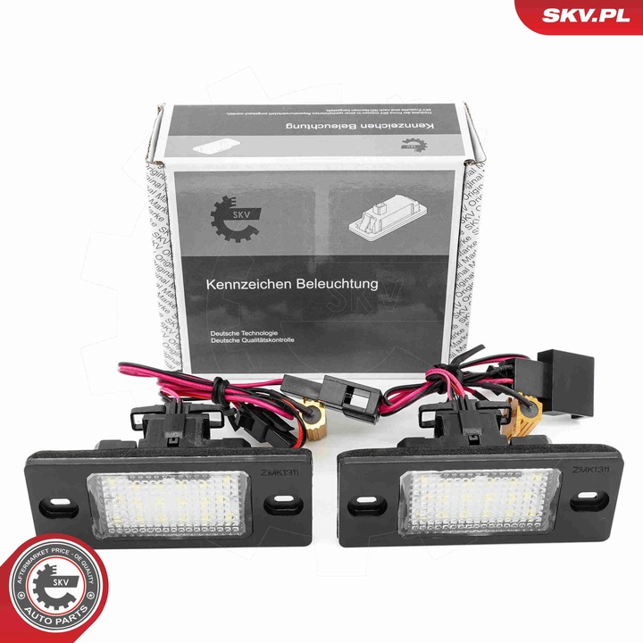Lampa LED pentru numar de inmatriculare SKV, compatibila cu AUDI TT, PORSCHE Cayenne, VW Golf IV V, Passat, Tiguan, Touareg, cod OE: 95563162002