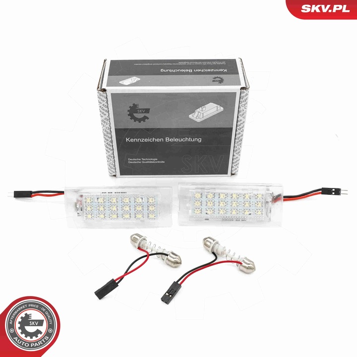 SKV LED rendszámtábla világítás, készlet, kompatibilis BMW X3 X5, 51137062293