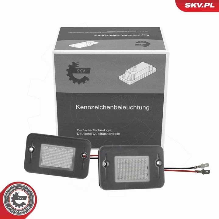SKV LED rendszámtábla lámpa, kompatibilis LAND ROVER Discovery I II, OE kód: XFC500050, készlet.