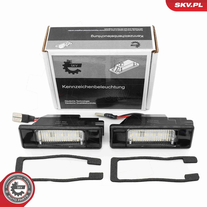 LED rendszámtábla lámpa SKV, 26510-8990A, kompatibilis Nissan Juke, NV200, Pulsar, Qashqai, Qashqai II, X-trail II modellekkel