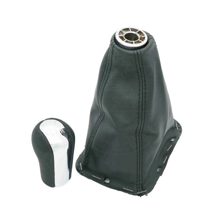 Комплект топка за скоростен лост/маншон SKV, хром/черен, за TOYOTA Avensis