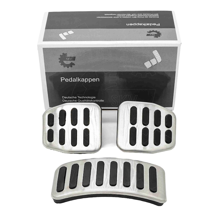 Pads pedale auto SKV, set 3 elemente, pentru VW Bora, Fox, Golf III IV, Lupo, New Beetle, Polo