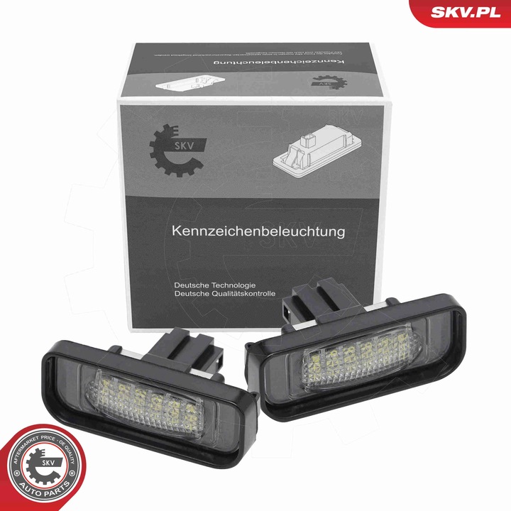 SKV LED rendszámtábla lámpa, MERCEDES-BENZ S-osztály (W220, V220) kompatibilis, OE kód: A2208200356