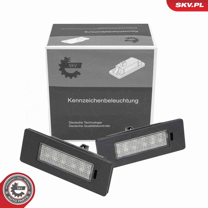 SKV LED rendszámtábla világítás, készlet, AUDI A5 Q2 Q5 kompatibilis, OE kód 8W6943021