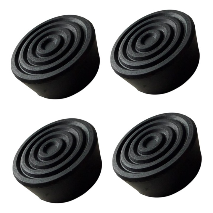 Set 4 picioruse amortizare Groase, anti vibratii sau inaltare pentru Masina de Spalat, Uscator, Frigider, Mobilier, Negru, Universale