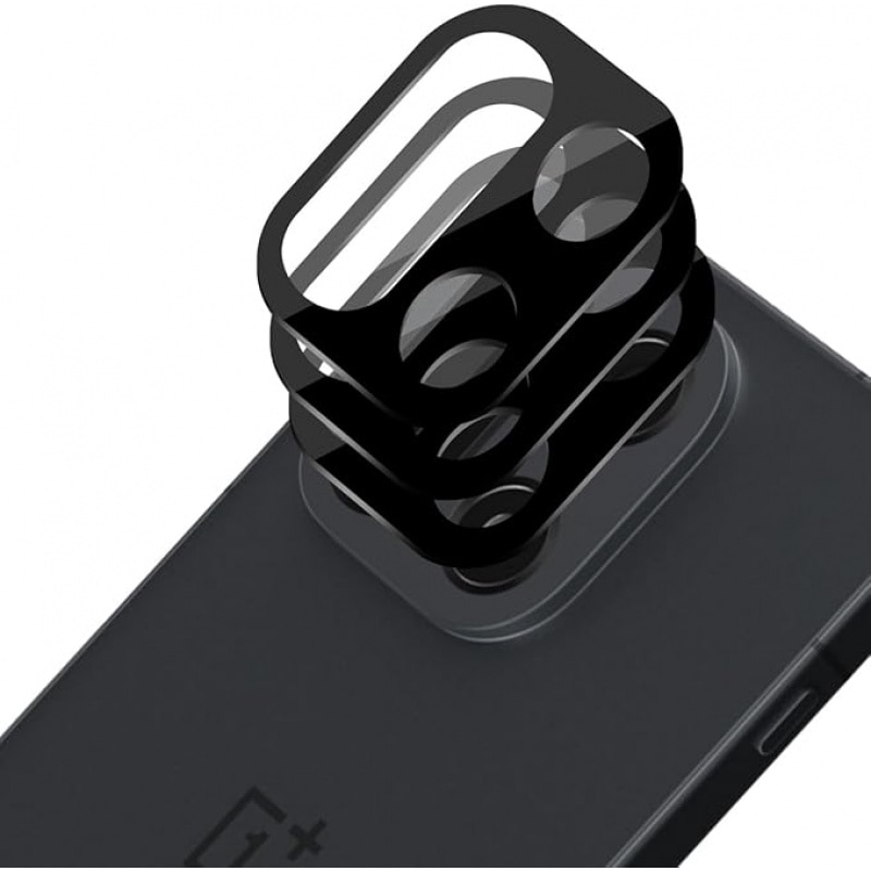Set 2 Folii Protectie Camera Foto, Sticla Securizata, 9H, Negru, 0.33mm, compatibile cu OnePlus 15