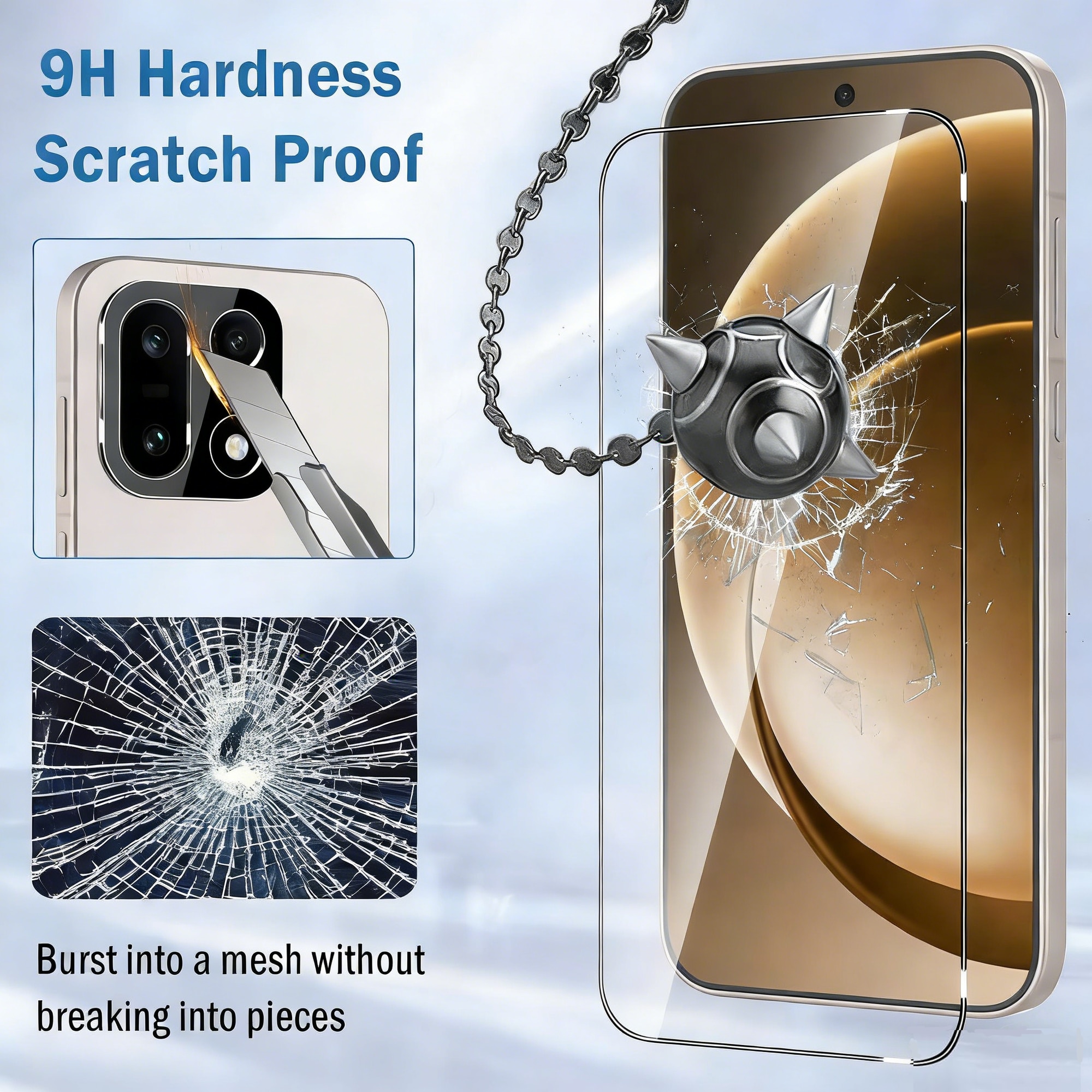 Folie protectie ecran si camera compatibile cu OnePlus 15, set 2+2, sticla securizata, transparenta/neagra, 9H, 0.33mm