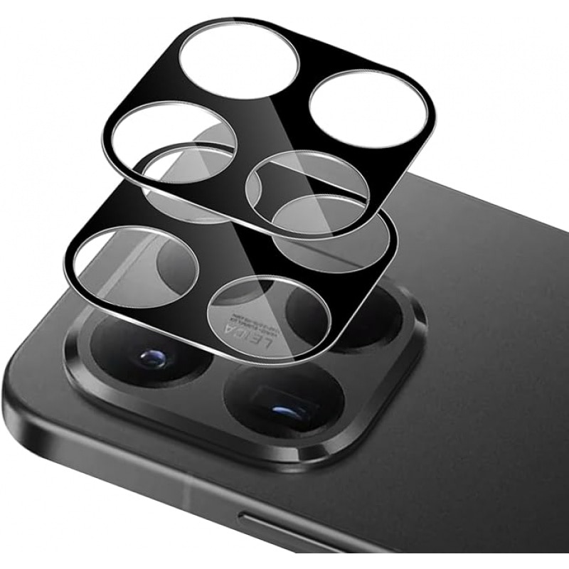 Set 2 folii sticla securizata 9H protectie camera compatibile cu Xiaomi 15T negru 0.33mm
