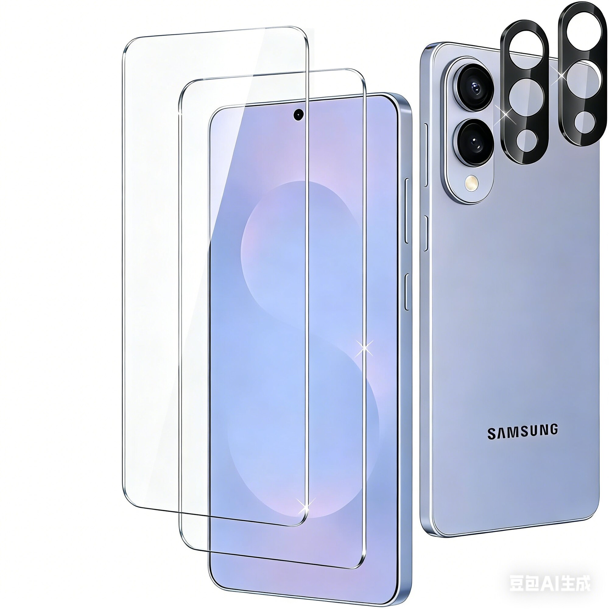 Compatibil cu Samsung Galaxy S25 Edge – protectie pentru ecran, [Pachet 2+2] Sticla securizata + protectie pentru lentila camerei, [Anti-zgarieturi] [Fara bule], duritate 9H, HD