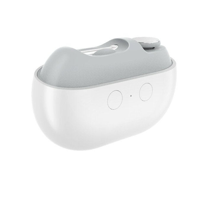 Pila electrica pentru unghii, multifunctionala, cu protectie anti-ciupire, compacta si portabila, alb