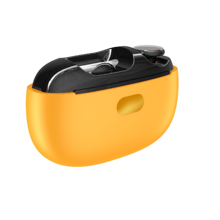 Pila electrica pentru unghii, multifunctionala, cu protectie anti-ciupire, compacta si portabila, galben