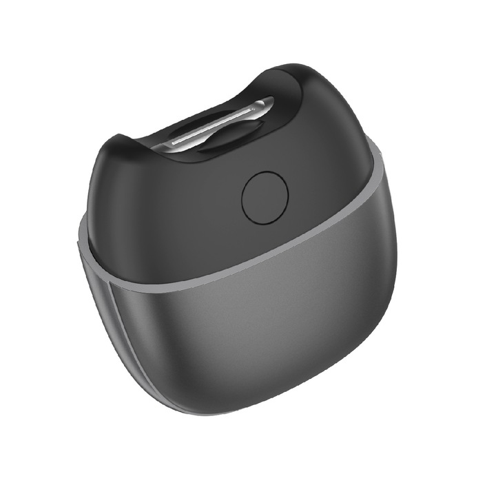 Pila electrica multifunctionala pentru unghii, design compact, protectie anti-ciupire, gri