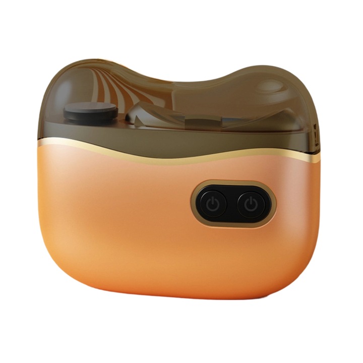 Pila electrica pentru unghii, multifunctionala, cu protectie anti-ciupire, compacta si portabila, portocaliu