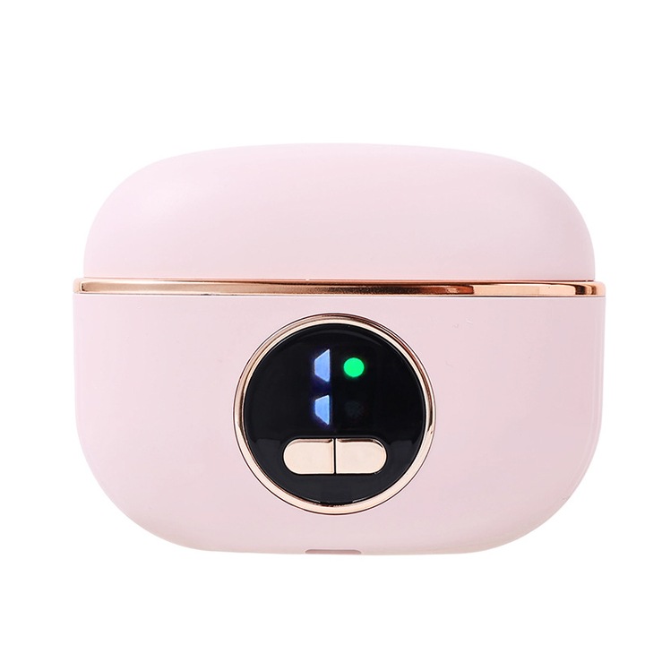 Pila electrica multifunctionala pentru unghii, design compact, protectie anti-ciupire, roz