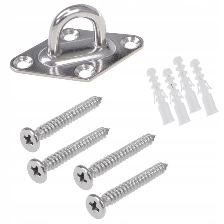 Комплект за монтаж на сенници или хамаци, стомана, 9 елемента