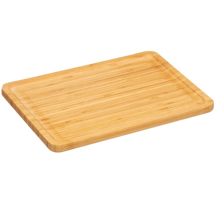 Atmosphera bambusz tálca, 28x20 cm, természetes barna