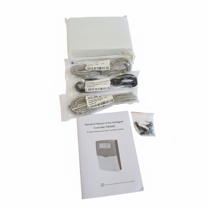 Controler SR208C WIFI pentru panouri solare cu antigel, cu 3 senzori si modul WIFI