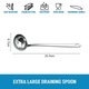 Polonic supa inox 304, rezistent, cu gauri agatare, argintiu-titan, negru, 1 buc