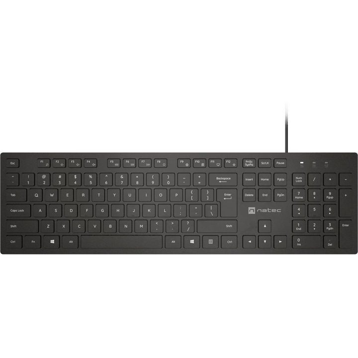 Клавиатура Natec Herring, Черен, USB