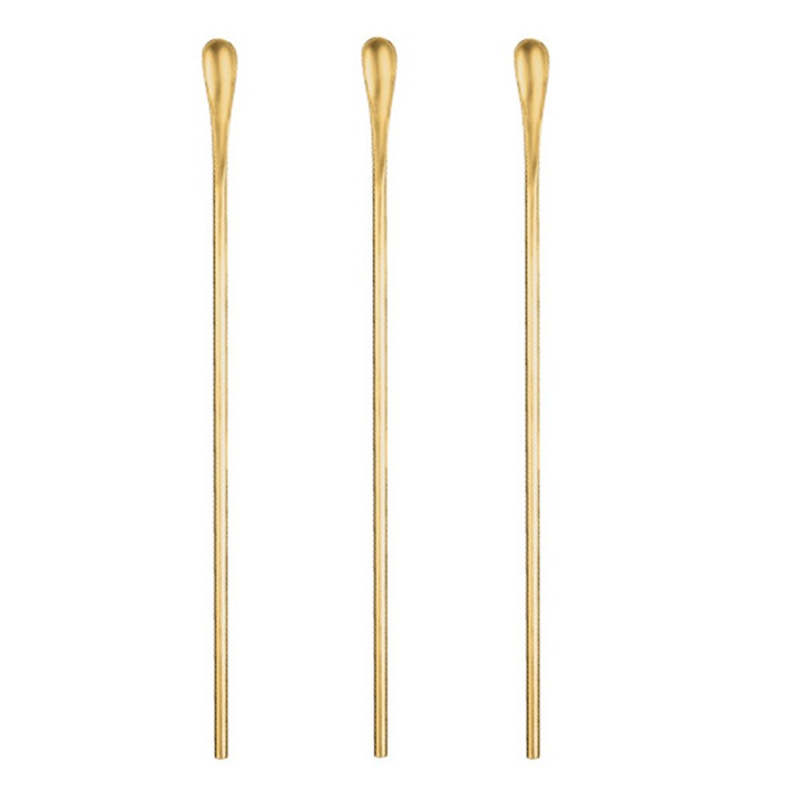 Betisoare de amestecat cafea cu maner lung din otel inoxidabil 304, 3 lingurite pentru cocktailuri, lingurite pentru amestecat bauturi de 26, 6 cm