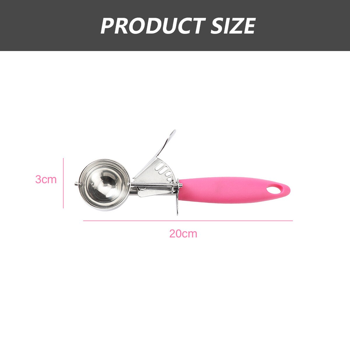 Lingura din inox, manere roz, dimensiune 20 cm x 3 cm - eMAG.ro