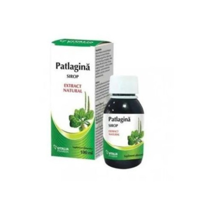 Sirop Patlagina 250ml, Viva Pharma, adjuvant pentru calmarea gâtului iritat, conține Echinacea și Lumanarica