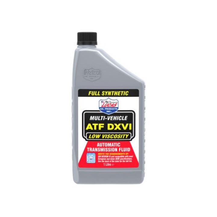 Ulei de transmisie sintetic Lucas Oil ATF DXVI, vascozitate redusa, 1L