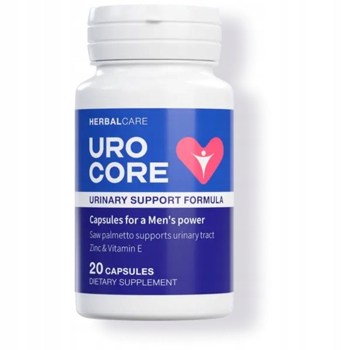 Supliment nutritiv NGS Urocore, 20 capsule, cu L-arginină și zinc, suport pentru sănătatea prostatei, pentru bărbați