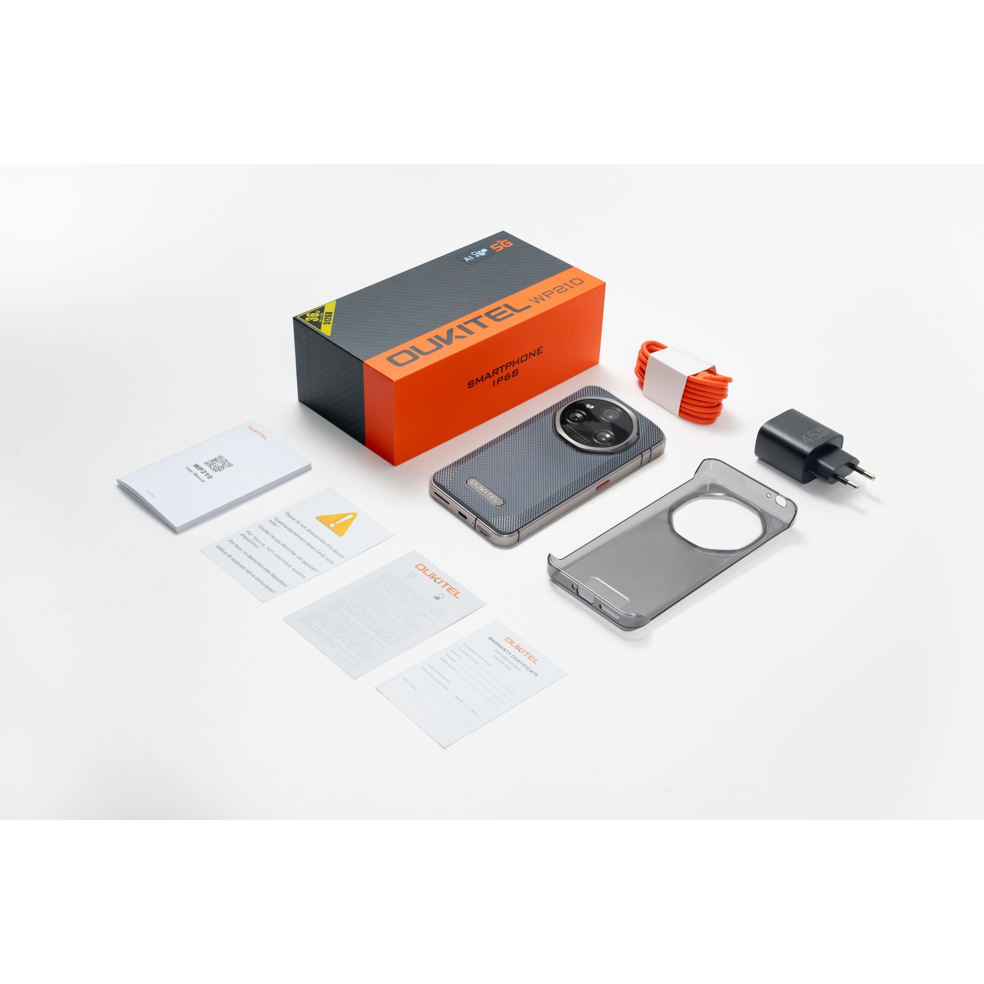 Telefon mobil Oukitel WP210, 5G, 6.7", 512GB/12GB, 8800mAh, Negru