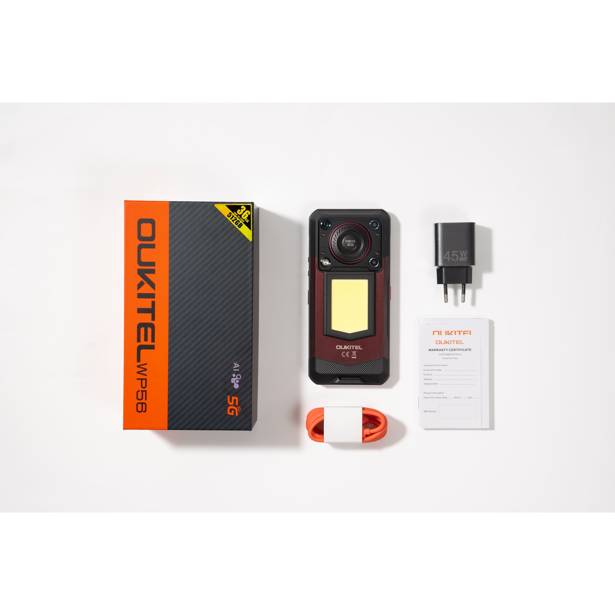 Telefon mobil Oukitel WP56, 5G, 6.8", 256GB/8GB, 16000mAh, Negru