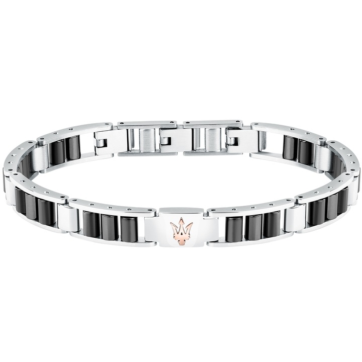 Bratara Maserati JM225ATZ53, Argintiu, Negru, Rose gold