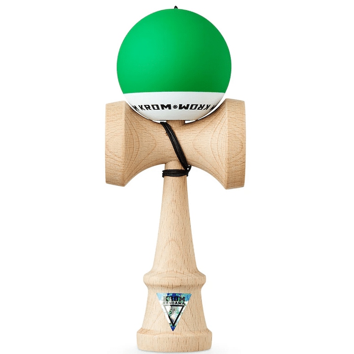 Kendama Krom POP, verde închis, lemn de fag, CK shape
