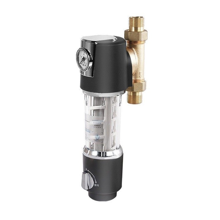 Филтър за питейна вода с ръчно промиване, Duueyct, цедка от неръждаема стомана, самопочистващ се, неръждаема стомана 316L, 3/4", идеален за отстраняване на примеси от пясък, тиня, ръжда, варовик и други отлагания