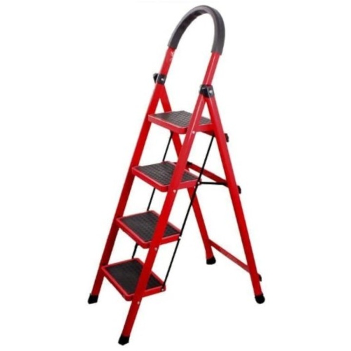 Összecsukható fémlétra, 4 fokos