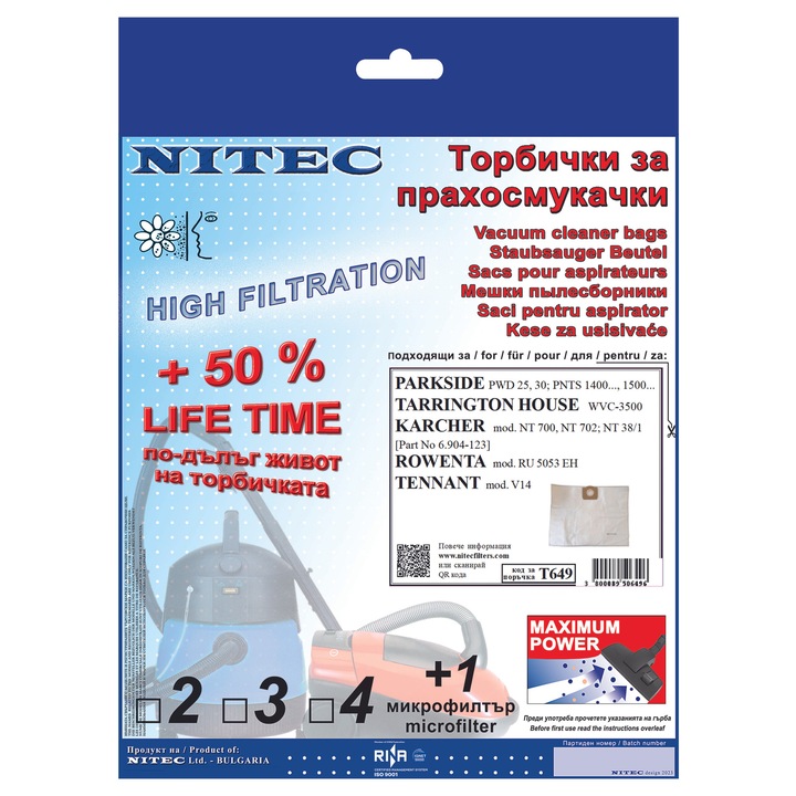 Saci de aspirator NITEC, T649