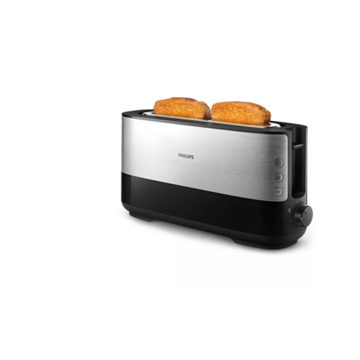 Тостер Philips, Viva Collection, 2 филии, 950W, черен