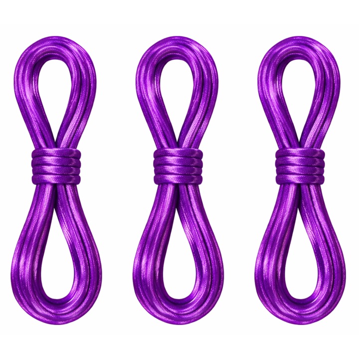 Set 3 ate Kendama groase 60 cm, mov, textil