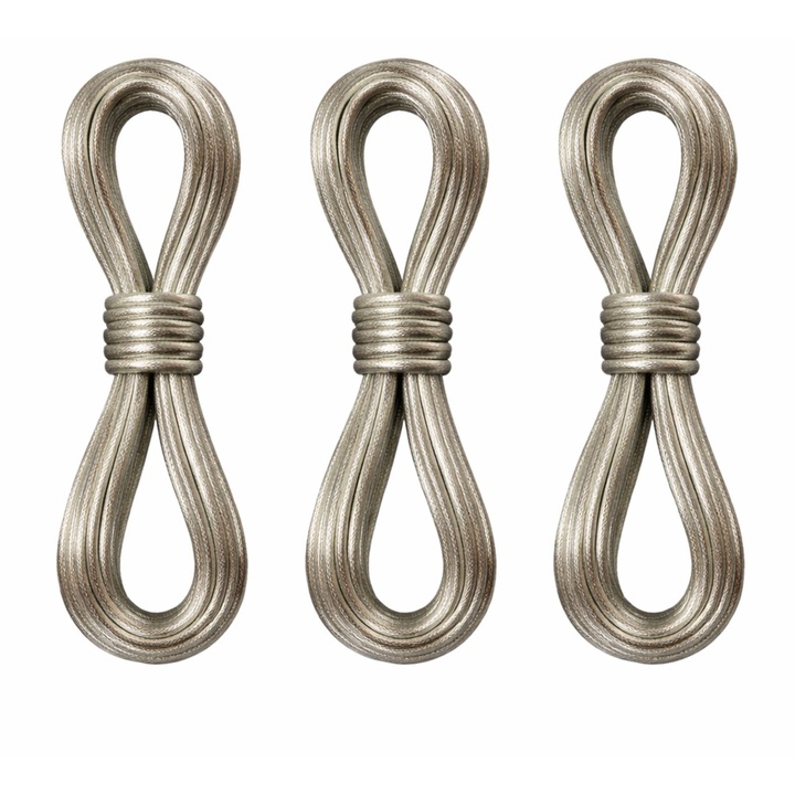 Set 3 Ate Kendama 60cm crem, grosime 1.5mm, pentru băieți de 7-11 ani