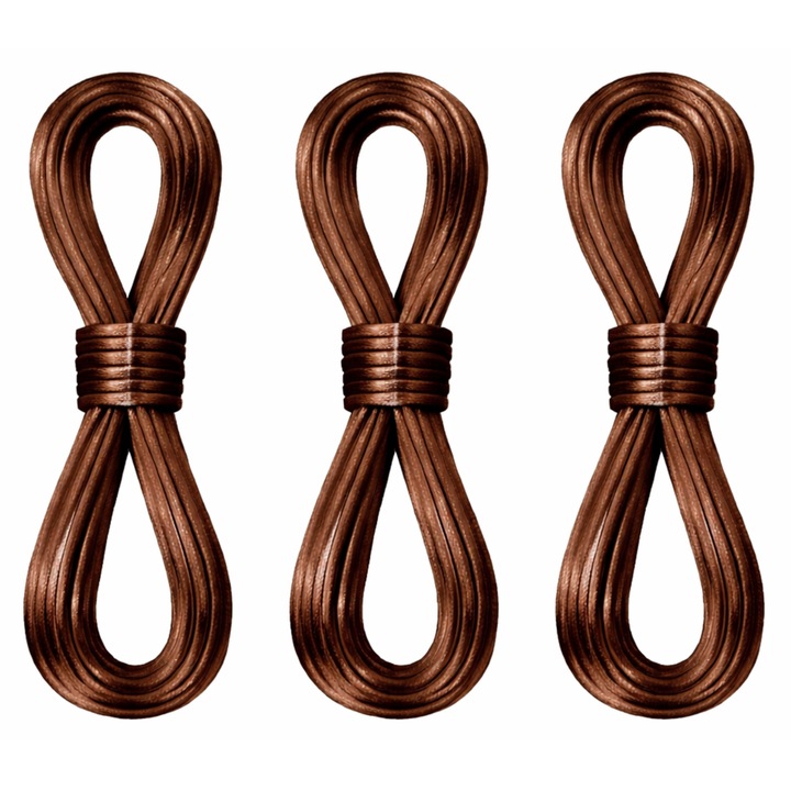 Set 3 Ate Kendama Grosime 1.5mm, Culoare Ciocolată, Lungime 60cm