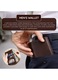 Мъжки портфейл от естествена кожа, IMODIX®, RFID защита за карти, джоб за монети, просторен, размери 10.5x8x2 см модел 1318, кафяв