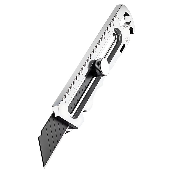 MYTEC 6 az 1-ben multifunkciós vágó, inox, 10 db SK5 penge, ezüst, 153x27mm