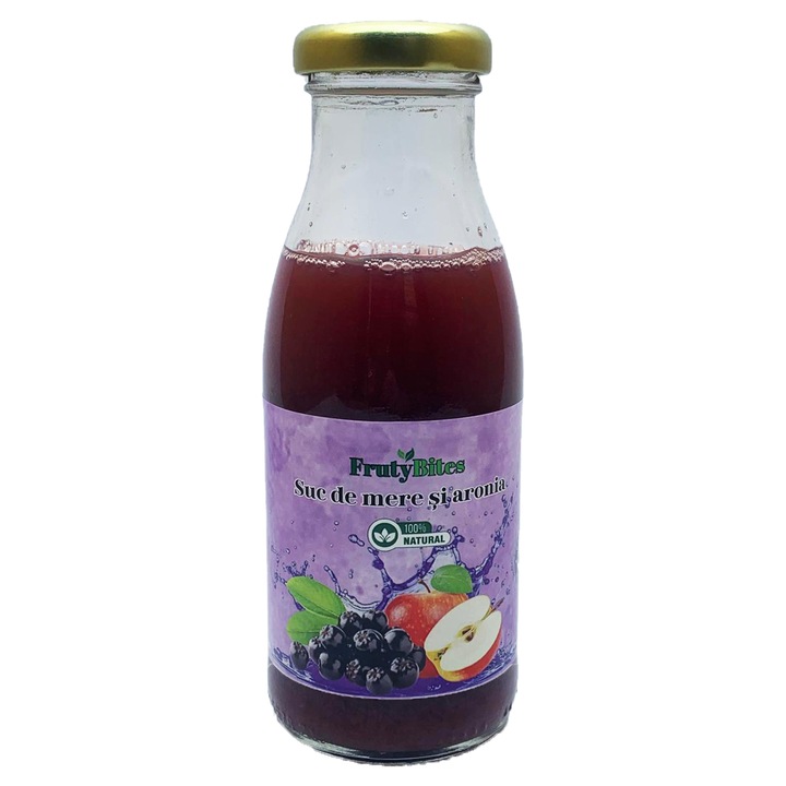 Suc de mere si aronia presat la rece 250 ml