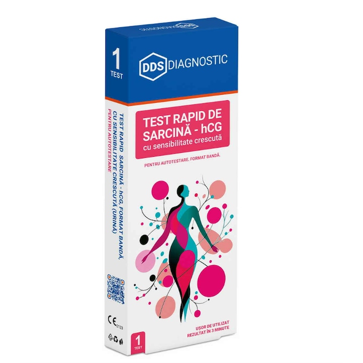 Test rapid de sarcină – hCG, cu sensibilitate crescuta, format banda (urina), AUTOTESTARE, 1 T/KIT