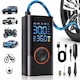 Compresor Aer Portabil XPQKDC® Fara Fir Mini Pompa Aer cu Manometru Digital 150PSI Inflatie Rapida 3X Oprire Automata Baterie Mare pentru Anvelope Masini Moto Biciclete Mingi, Negru