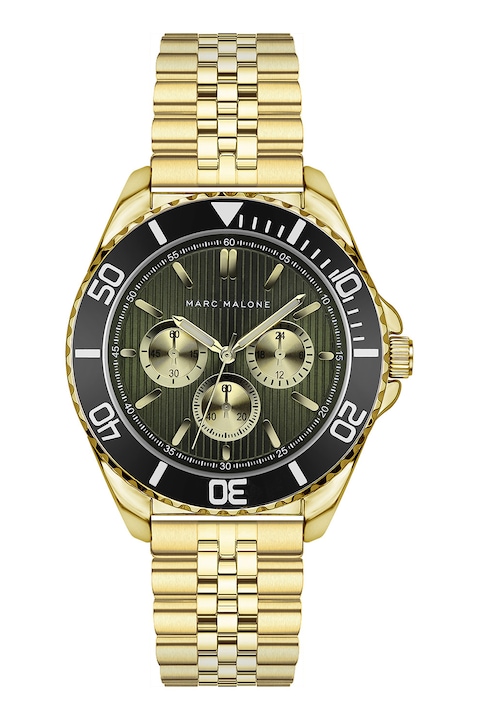 Marc Malone, Кварцов часовник с неръждаема стомана, Златист