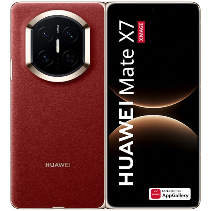 Telefon mobil Huawei Mate X7, Dual SIM, 16GB RAM, 512GB, Nebula Red