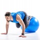 Фитнес топка за гимнастика, йога, аеробика, пилатес, SNM, 65 x 65, синя, PVC, подобряване на стойката на тялото и намаляване на болките в гърба, особено в лумбалната област, укрепване на мускулите на корема, глутеусите и гърба