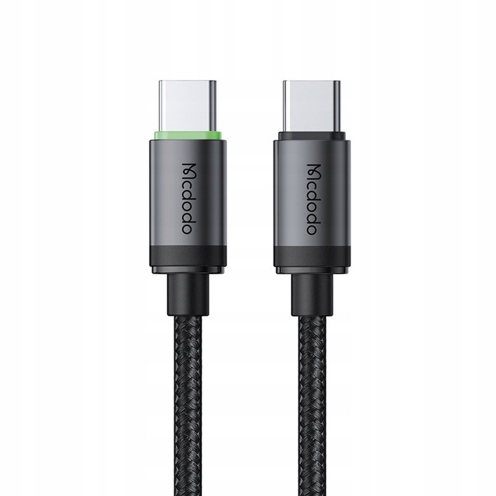 Cablu de date/incarcare Data Cable (CA 4410) USB C to USB C, Nylon Braided, Aluminum Alloy, PD60W, 1m Negru