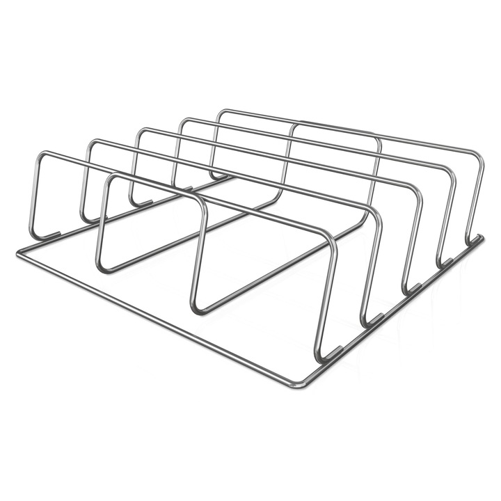 Grătar Ninja Woodfire XL Rib, negru, pentru până la 4 coaste întregi, ușor de curățat